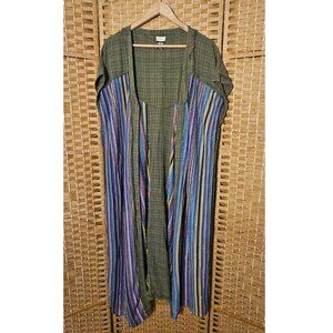 POL Striped Kimono Duster Vest Oversized S NWOT